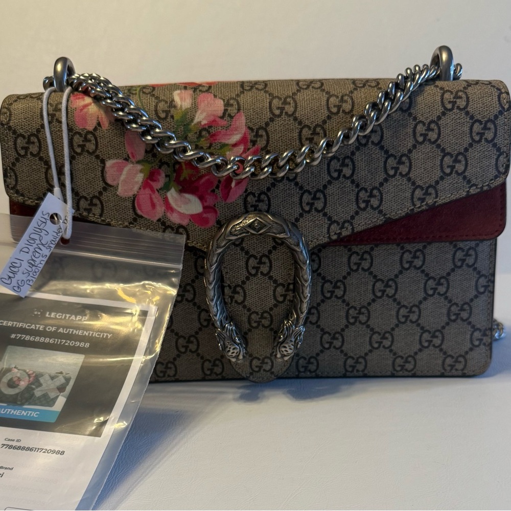 Gucci Dionysus GG Supreme Blooms Canvas Shoulder Bag
